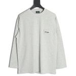 We11 Done Logo Embroidered Simple Long Sleeve T-Shirt TSK1