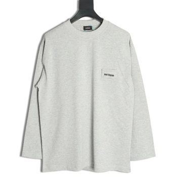 We11 Done Logo Embroidered Simple Long Sleeve T-Shirt TSK1