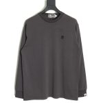 Bape small logo embroidered long sleeve T-shirt TSK1