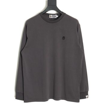 Bape small logo embroidered long sleeve T-shirt TSK1