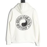 Stussy Tai Chi logo printed hooded plus fleece hoodie