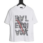 Balenciaga mottled old letter logo short sleeve
