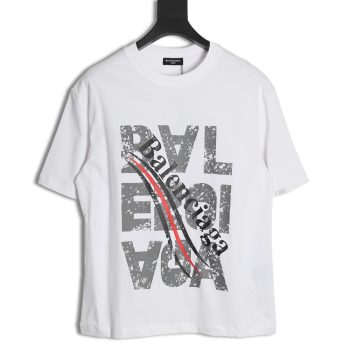 Balenciaga mottled old letter logo short sleeve