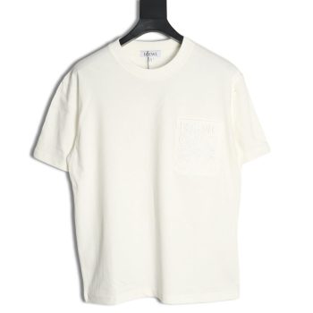 Loewe Pocket Logo Embroidered Short Sleeve T-Shirt TSK2