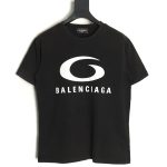 Balenciaga white ring logo print short-sleeved T-shirt