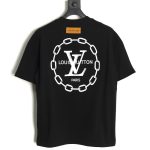 Louis Vuitton Back Chain Circle Print Short Sleeve T-Shirt