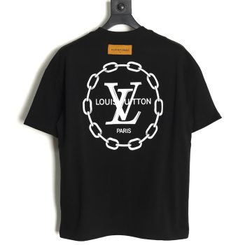 Louis Vuitton Back Chain Circle Print Short Sleeve T-Shirt