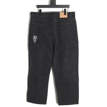Stussy Black Eight Embroidered Washed Jeans TSK1