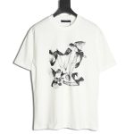 Louis Vuitton White Dove Print Short Sleeve T-shirt