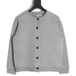 Miu Miu Minimalist Lettering Cardigan Sweater