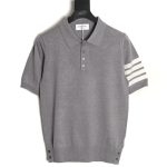 Thom Browne Knitted Four-Bar Polo Short Sleeve T-Shirt TSK1