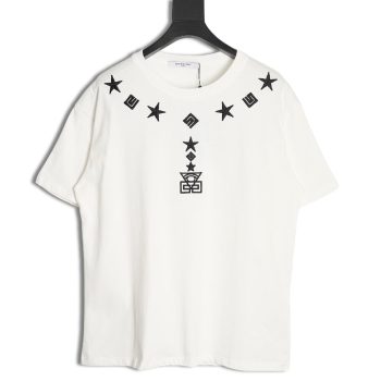 Givenchy five-pointed star necklace pendant embroidered short sleeves