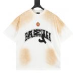 Balenciaga industrial style embroidered crew neck short sleeves