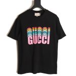 Gucci classic rainbow logo wide T-shirt TSK1