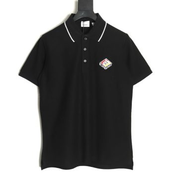 Burberry Rubik's Cube Embroidered Short Sleeve Polo Shirt TSK1