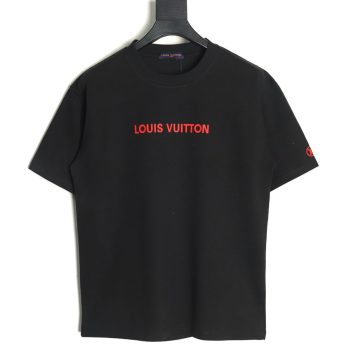 Louis Vuitton Silicone Lettering Short Sleeve T-Shirt TSK1