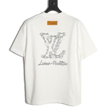 Louis Vuitton Cursive Chain Embroidered T-shirt