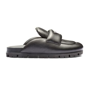 Prada Soft padded nappa leather sabots