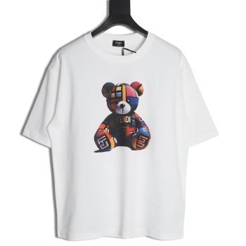 Fendi Colorful Bear Short Sleeve T-Shirt