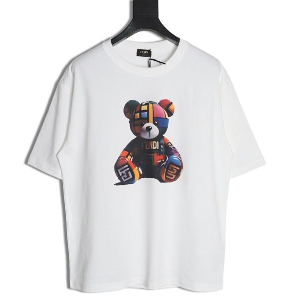 Fendi Colorful Bear Short Sleeve T-Shirt