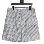 Dior all over print jacquard denim shorts