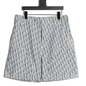 Dior all over print jacquard denim shorts