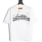 Louis Vuitton Laminating Lettering Hot Diamond Short Sleeves