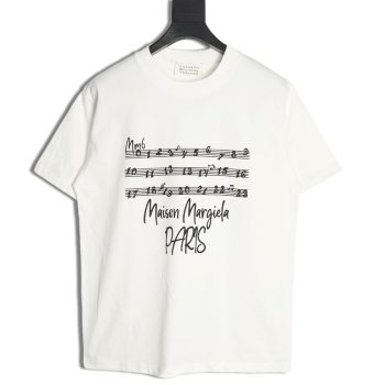 Maison Margiela musical note letter print short-sleeved T-shirt