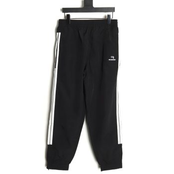 Balenciaga double hook embroidered colorblock trousers
