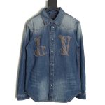 Louis Vuitton Rivet Lettering Denim Shirt Jacket