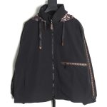 Louis Vuitton monogram patchwork trench coat zipper jacket