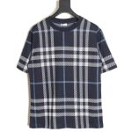 Burberry 24ss check knitted short-sleeved T-shirt TSK2