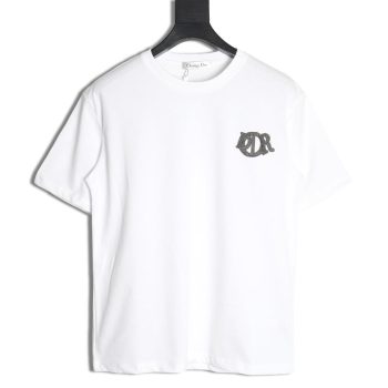 Dior Letter Patch Embroidered Short Sleeve T-Shirt