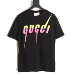 Gucci limited edition lightning letter print short sleeves TSK1