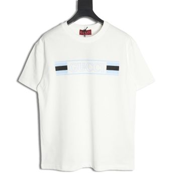 Gucci hollow letter logo print short sleeve