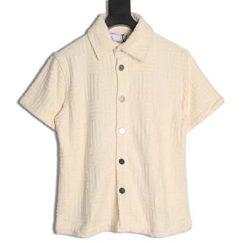 Bottega Veneta Towel Weave Short Sleeve Shirt