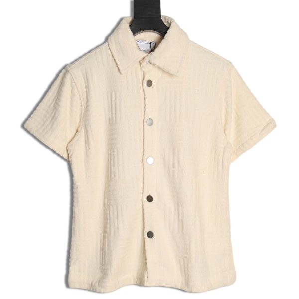 Bottega Veneta Towel Weave Short Sleeve Shirt