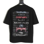 Balenciaga Back mottled multi-line lettering short sleeves TSK1