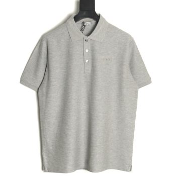 Dior square embroidery short sleeve polo shirt TSK1