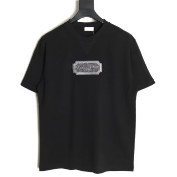 Dior Silver Logo Embroidered Short Sleeve T-Shirt TSK1