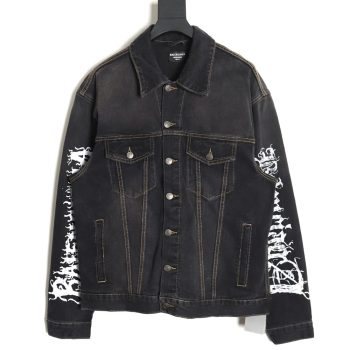 Balenciaga 24SS Year of the Dragon limited graffiti denim jacket