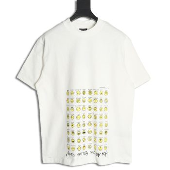 Balenciaga emoji print short-sleeved T-shirt