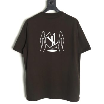 Louis Vuitton horizontal line logo print short sleeve T-shirt