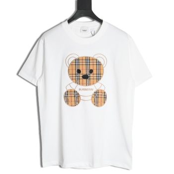 Burberry bear embroidered chest T-shirt