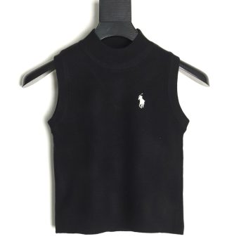 Ralph Lauren Women's Embroidered Logo Knit Vest TSK2