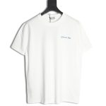 Dior cursive embroidered letters short-sleeved T-shirt