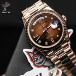 Rolex - DayDate 36mm Flt Pres RG/RG Brown Diam EWF A3255 Mod