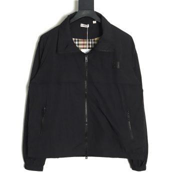 Burberry checked jacket with chest logo lining
