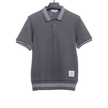 TB waffle stripe printed edge POLO