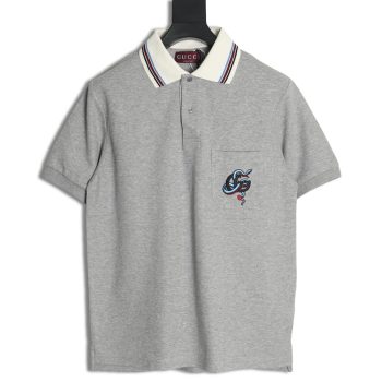 Gucci Chest Pocket Embroidered Polo Shirt